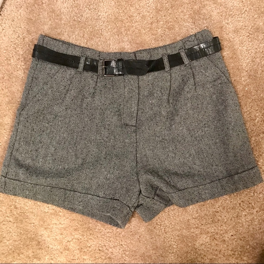 High-Waisted Tweed Shorts